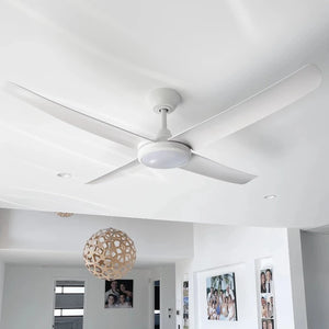 Modern Ceiling Fan | FlatJET DC | ThreeSixty | White With Light | Lighting Collective