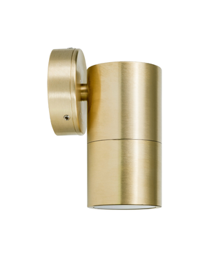 Fixed Down Pillar Wall Light | Brass | TRIColour-Wall Lights-Lighting Collective