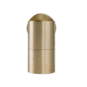 Fixed Down Pillar Wall Light | Brass | TRIColour | Front View