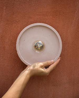Flat Disc Concrete Wall Light Nude