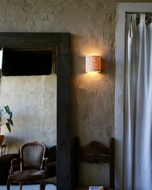 Fossil Coral Tube Flush Wall Sconce | Lighting Collective 
