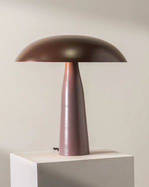 Gloss-finished Modern Dome Table Lamp | Mauve 