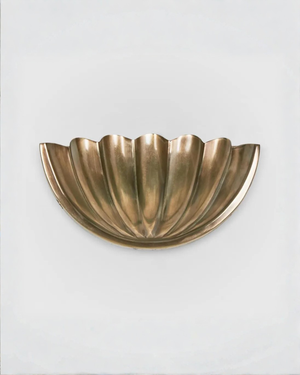 Half Dome Shell Wall Light on a plain background front view | Lighting Collective