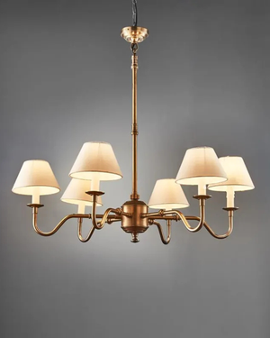 Hamptons-Style Six-Light Chandelier