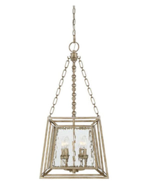 Hamptons Vintage Gold Lantern Pendant -Glass