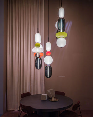 Hand-Blown Glass Pendant | Large Pebbles