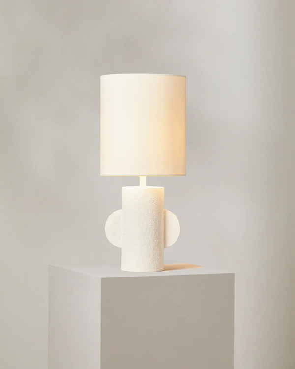 Handloom Shade Textural Table Lamp