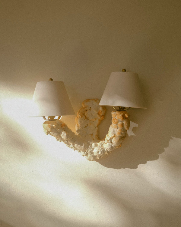 Handmade Ceramic Shell Wall Sconce | Marea