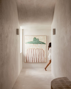 Handmade Ceramic Indented Wall Light | Day In a Hallway