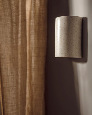 Handmade Ceramic Speckled Wall Light | Freckles Light Off
