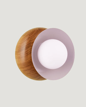 Handmade Conical Hardwood Wall Sconce | Victorian Ash | Pink Mist