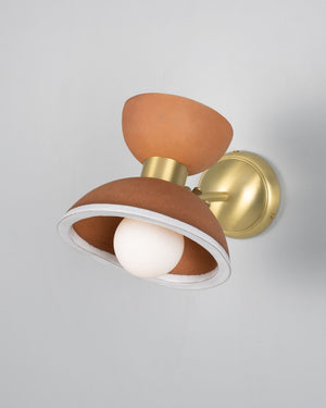 Handmade Terracotta Dome Wall Light