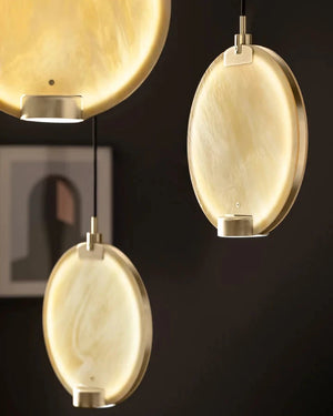 Frosted Glass Circular Single Pendant | Assorted Style