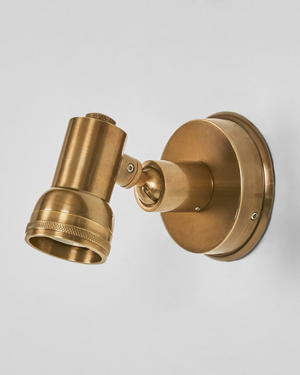 Industrial Adjustable Brass Wall Light | Lighting Collective | brass turned off