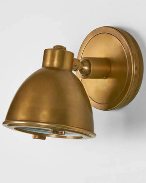 Industrial Versatile Wall Light Brass Light Off