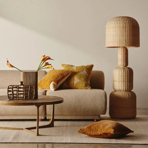 Layered Rattan Floor Lamp | Living Room | Lighting Collective