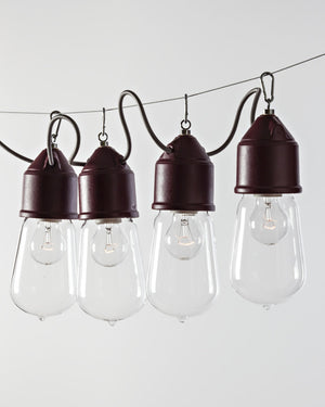 Italian Industrial Single Pendant Light  Burgundy | Lighting Collective