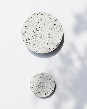 Terrazzo Stone Circle Wall Light | Bentu O2 | White