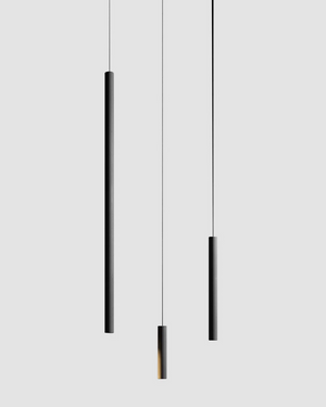 Modern pendant lights on a gray background