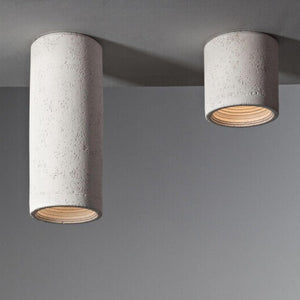 Italian Clay Cylindrical Ceiling Light | Crema 74