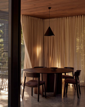 Italian Cone Pendant above a dining table