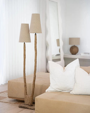 Double Shade Floor Lamp | Kira Dark Roast