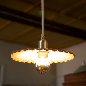 Handmade Leather Pendant Light | Frill