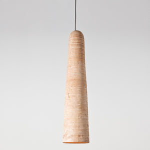 Large Italian Ceramic Cone Pendant Light | Extra Tall