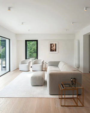 Cylindrical Surface Mount Down Light in a living room | Lighting Collective 