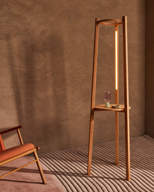 Tripod Timber Floor Lamp  Boyds in living area