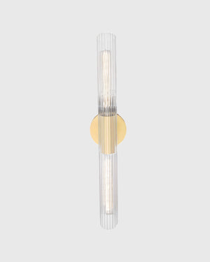 Up Down Timeless Ribbed Wall Light Brass