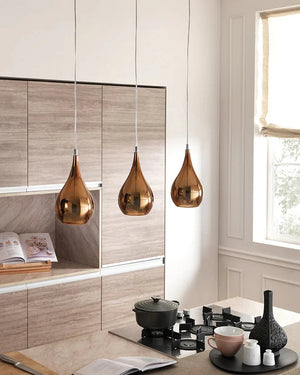Italian Glass Tear Drop Pendant Light | Assorted Finishes