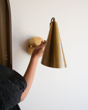 Adjustable Conical Antique Wall Light | Lighting Collective Photoshoot