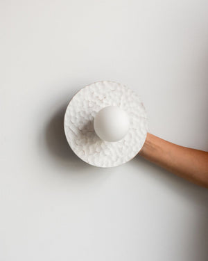 Textured Leather Wall Sconce