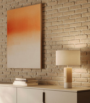 Marble & Wood Table Lamp-Lighting Collective