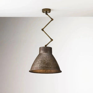 Medium Industrial Italian Pendant Light with Adjustable Rod Suspension