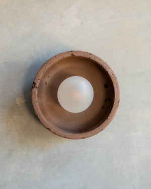 Medium Wide Bowl Concrete Wall Light