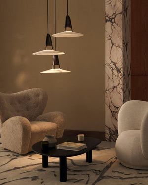 Mid-Century Alabaster and Brass Pendant Light