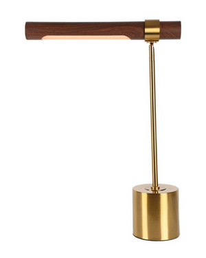 Mid-Century Walnut Table Lamp | Lighting Collective | turned on 