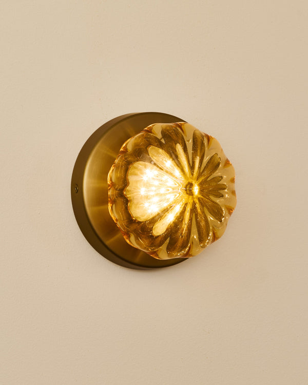 Mini / Peach Glass / Brass