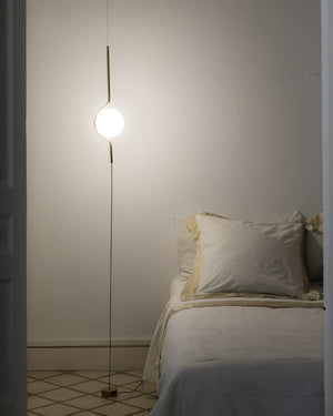 Minimalist Brass Suspended Orb Pendant