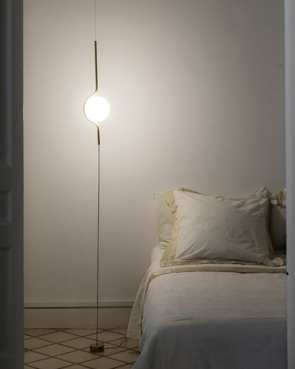 Minimalist Brass Suspended Orb Pendant