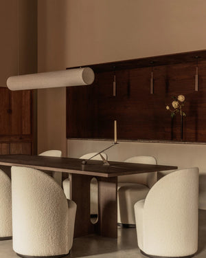 Minimalist Linen Linear Pendant | Hashira
