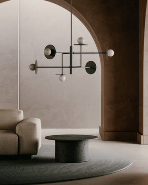 Minimalist Orb Disc Chandelier