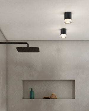 Modern led ceiling light with glass trim 