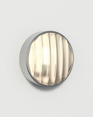 Modern Wide-Ribbed Glass Bunker Light | Small | Lighting Collective 