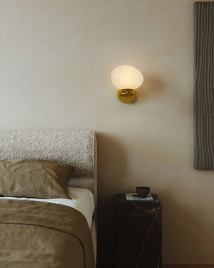 Bedroom | Mouth-blown Asymmetrical Glass Wall Light | Lighting Collective 