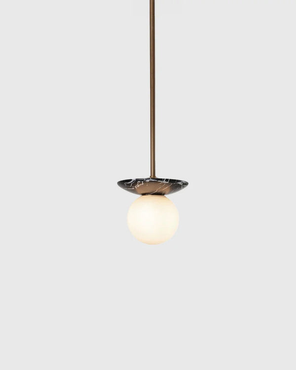 Antique Brass / Black Marble / Drop Rod