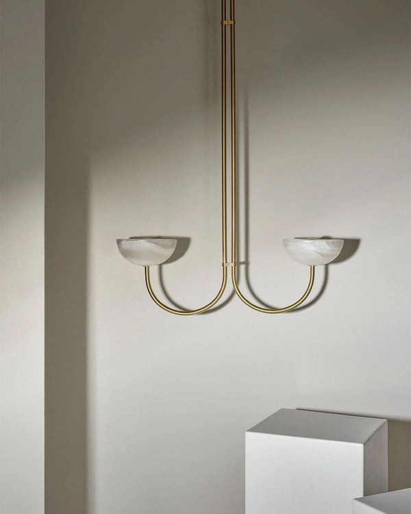 Large / White Onyx & Brass / Opal