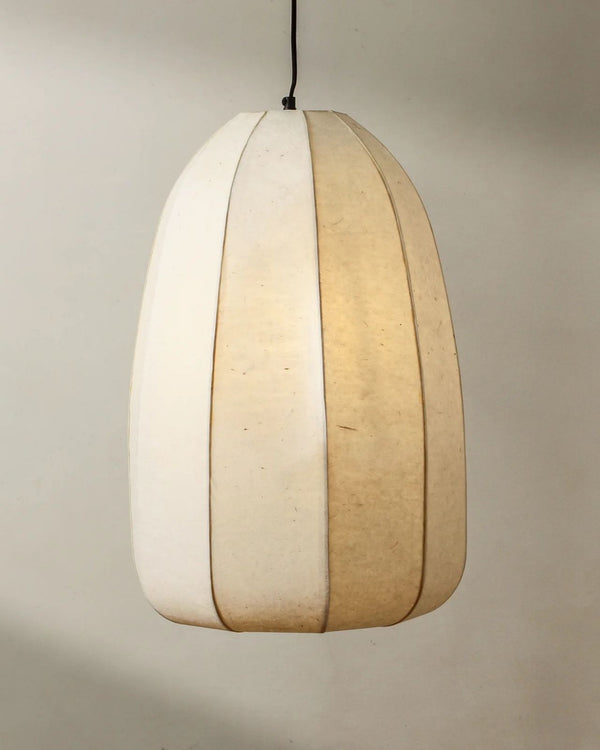 Organic Semi-Sheer Tall Paper Pendant